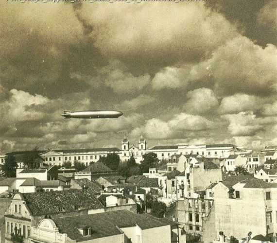 A pedido do prefeito, o Hindenburg voou pela cidade de Porto Alegre
