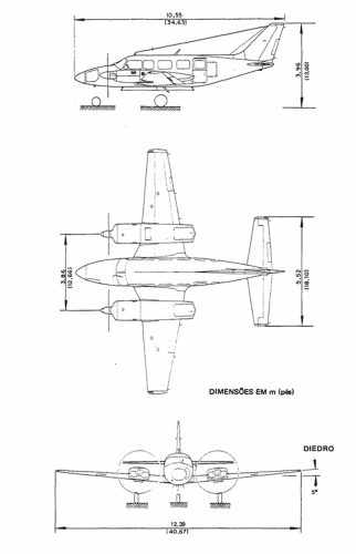 Dimensões do Embraer "Navajão"