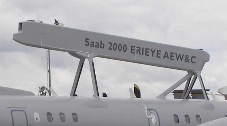 O radar SAAB Erieye possui 192 módulos auto-direcionáveis em seu interior