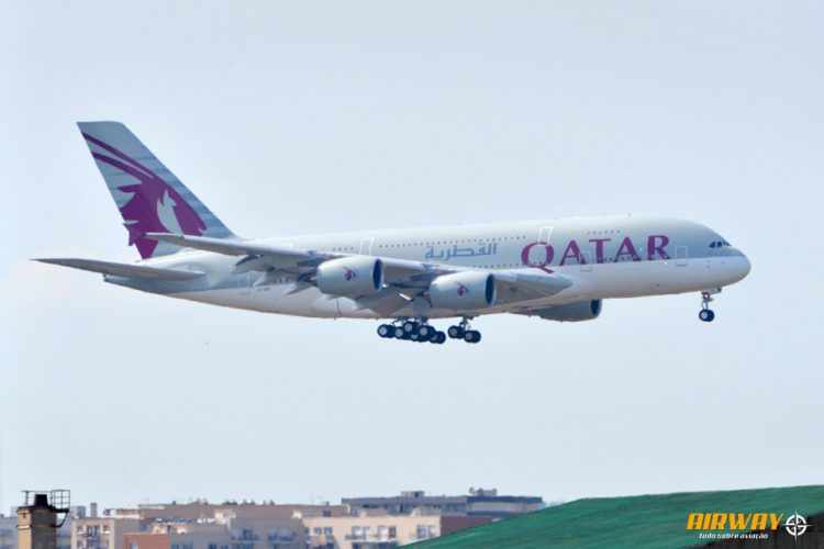 Airbus A380 da Qatar Airways em Le Bourget