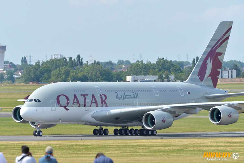 Airbus A380 da Qatar Airways em Le Bourget
