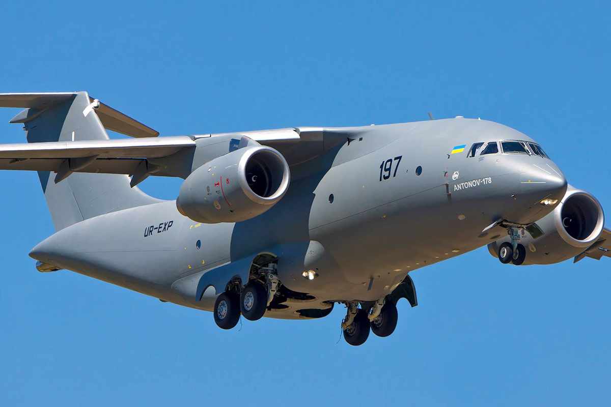 O Antonov AN-178 pode voar a velocidade máxima de 825 km/h a 12.000 metros de altitude (Foto - Antonov)
