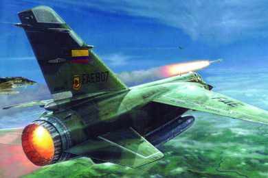 Os caças do Equador levaram a melhor sobre o Peru, que perdeu cinco aeronaves durante o conflito (Ilustração - FAE)