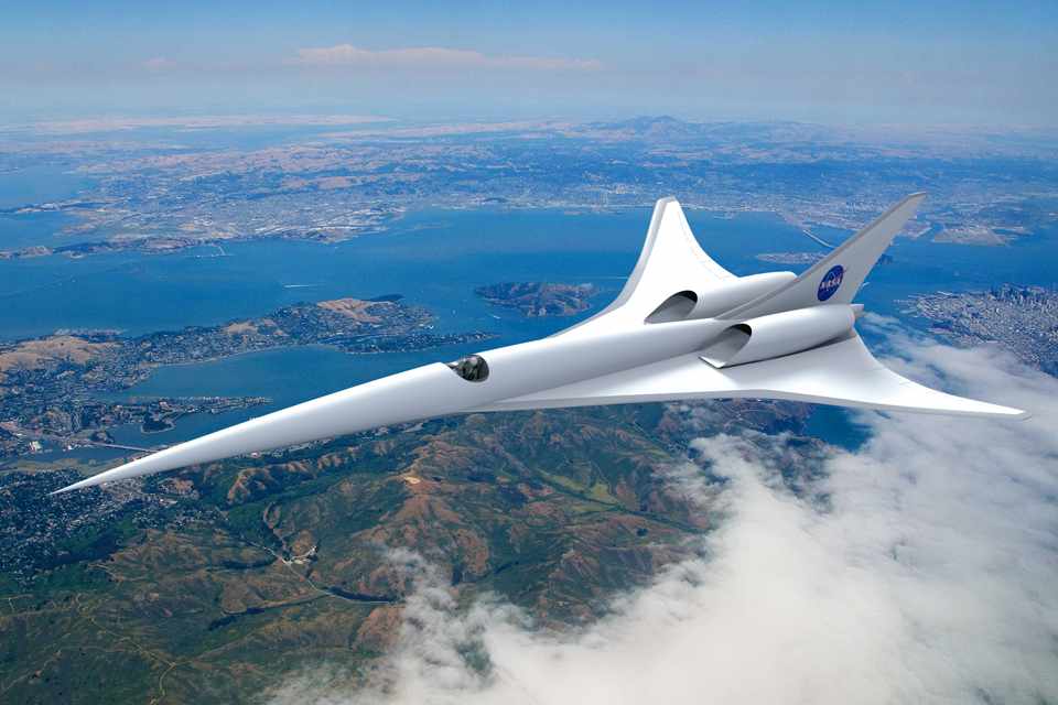 Pela definição da NASA, os próximos aviões supersônicos terão "nariz em forma de agulha e asa delta" (Foto - NASA)