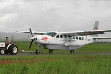 A companhia Sete Linhas Aéreas é uma das operadoras do Caravan no Brasil