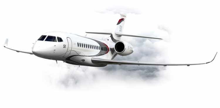 O Falcon 5X deve chegar ao mercado em 2017. Cada aeronave vai custar US$ 45 milhões (Foto - Dassault)