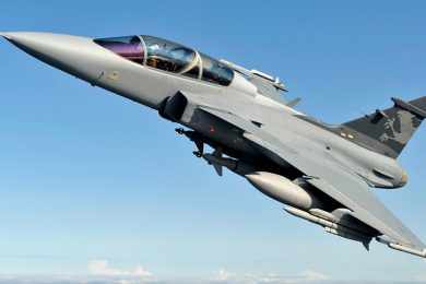 O caça Gripen NG, a versão comprada pela FAB, ainda está em fase de desenvolvimento (Foto - SAAB)