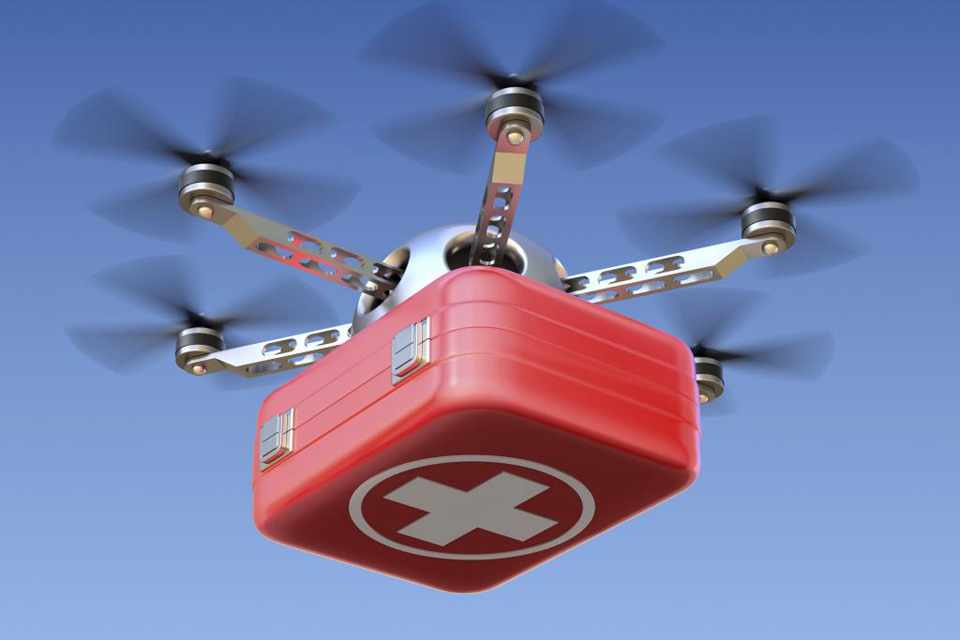 Drones de salvamento já existem. Eles levam remédios e localizam pessoas feridas em regiões remotas