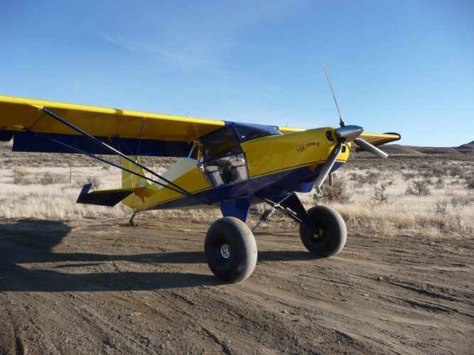 O modelo "top linha" tem propulsor Rotax, mas é possível equipar o avião com motor de Fusca (Foto - Wild West Aircraft)