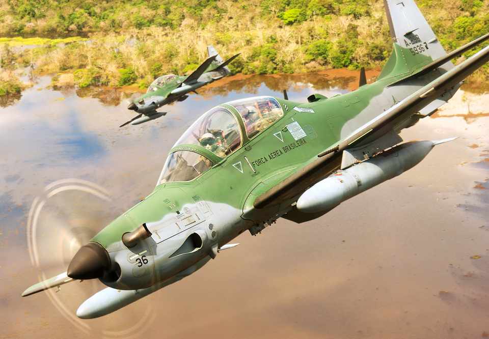 O Super Tucano é o único avião militar produzido atualmente no Brasil (Foto - FAB)
