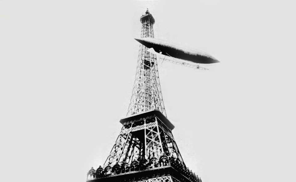 O N-5 foi a primeira máquina voadora a contornar a Torre Eiffel, em 1901