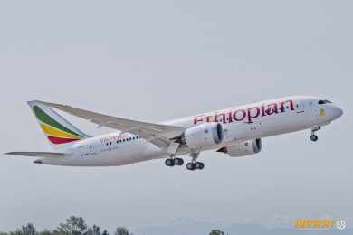 Ethiopian voa para o Brasil quatro vezes por semana com o Boeing 787 (Divulgação)