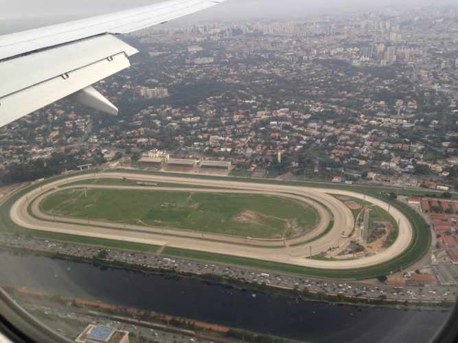 Imagem aérea do Jockey Club de São Paulo (Foto - Thiago Vinholes)