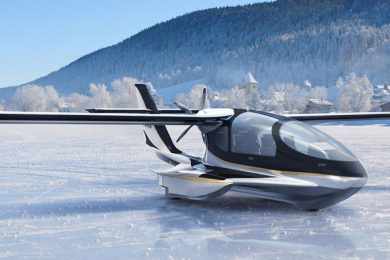 Super anfíbio: o avião poderá pousar da terra, água, gelo e até na neve (Imagem - Horizon Aircraft)