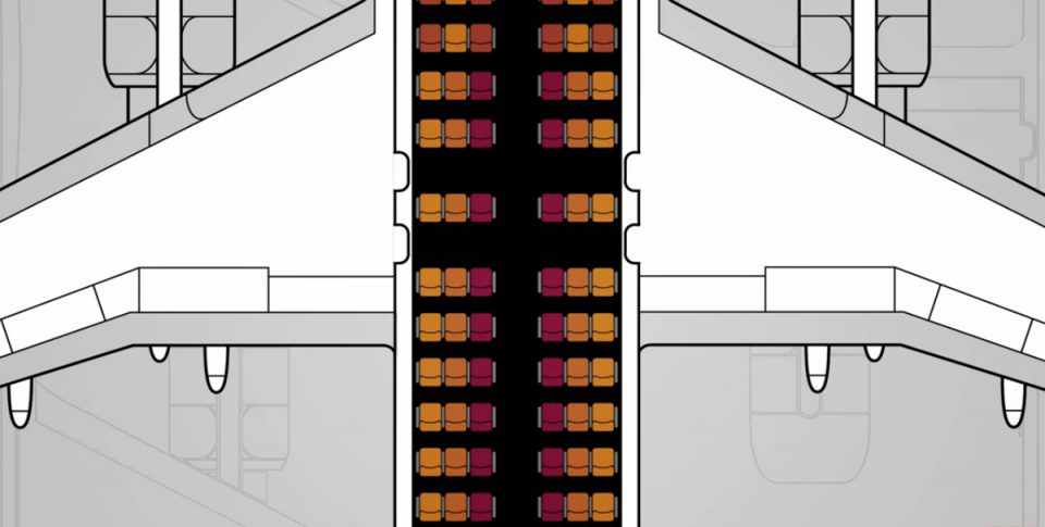 A taxa de mortalidade é de 32% para quem viaja na parte traseira da aeronave, contra 39% de quem vai na frente (Imagem - Revista Time)