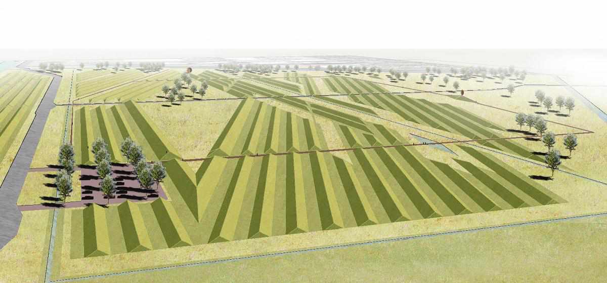 O projeto do jardim anti-ruído é assinado pelo artista holandês Paul de Kort (Foto - Schiphol Group)