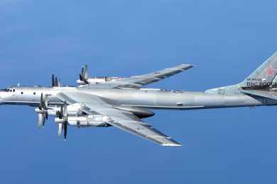O Tu-95 "Bear" é o avião com motores a hélice mais rápido do mundo, capaz de alcançar até 920 km/h (Foto - Força Aérea da Rússia)