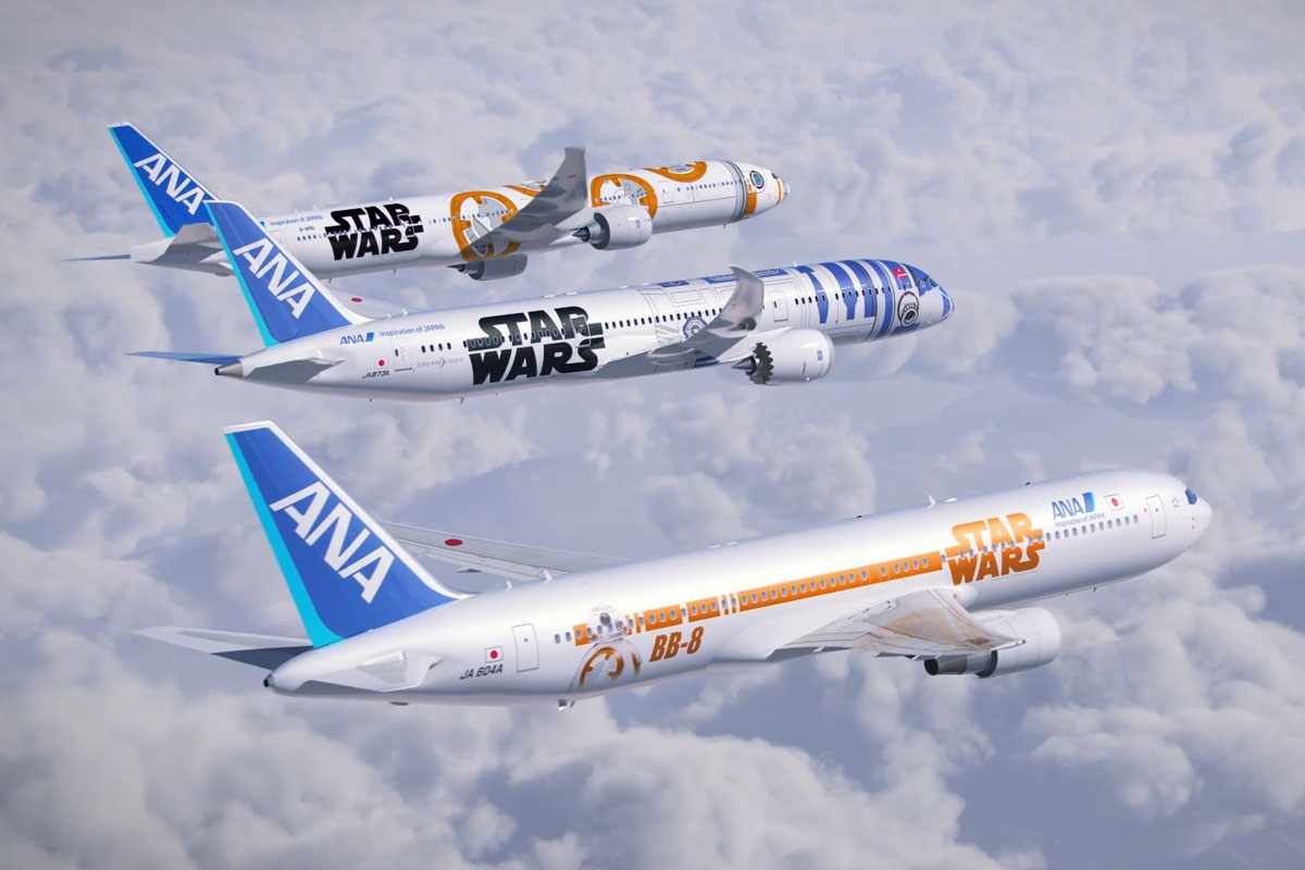 Os jatos da ANA com pintura do Star Wars começam a voar a partir de outubro de 2015 (ANA)