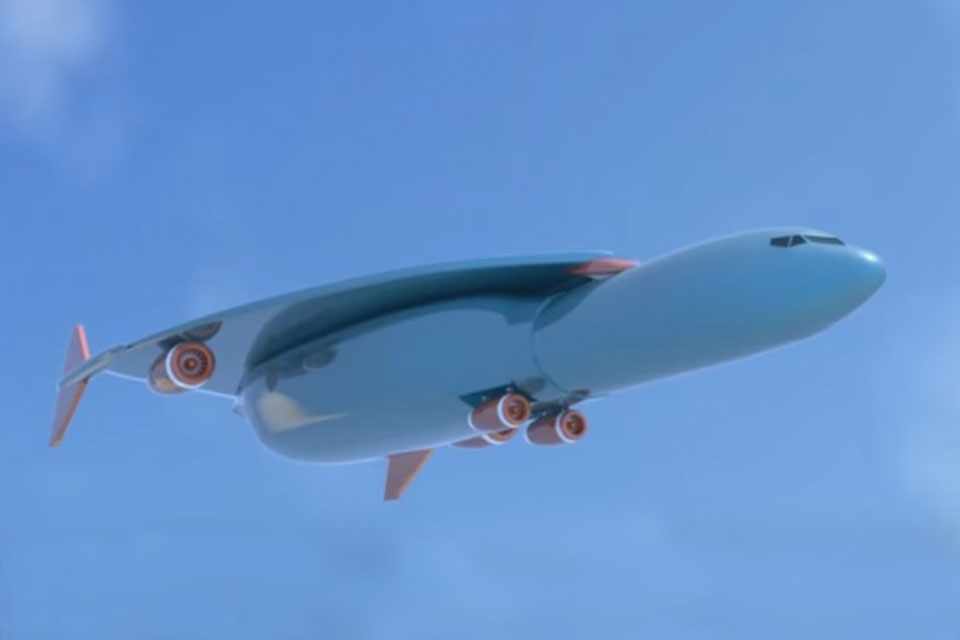 O "ultra-avião" da Airbus, ao menos no papel, pode voar a velocidade máxima de 5.500 km/h (Imagem - Patent Yogi)