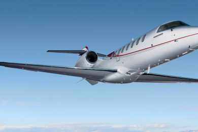 O Learjet 75 pode transportar 9 passageiros com um alcance de até 3.700 km (Foto - Bombardier)