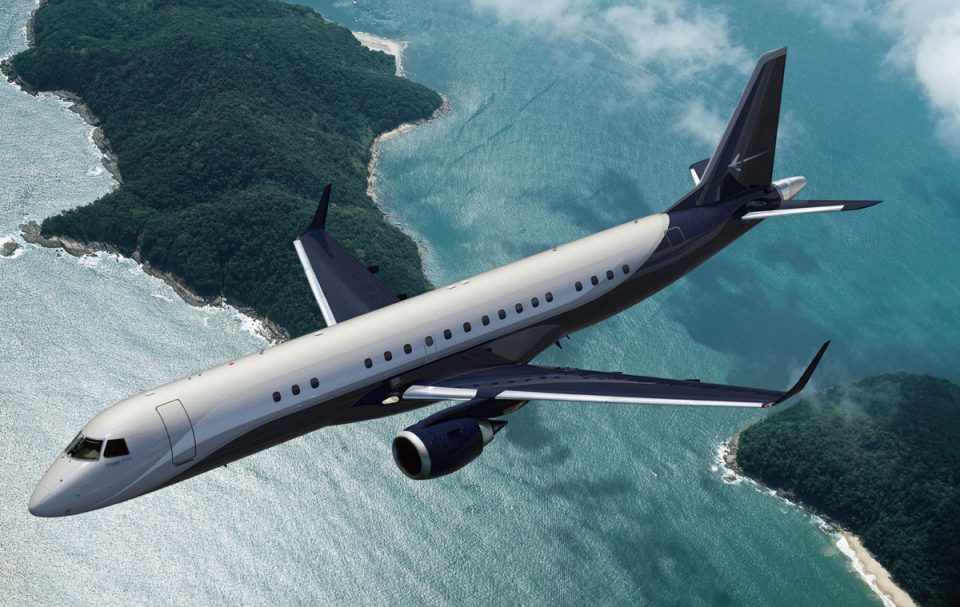 O Embraer Lineage 1000E é baseado do jato E-190, muito utilizado pela Azul (Foto - Embraer)