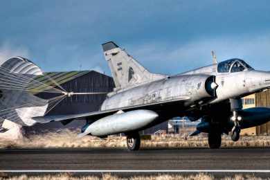 A Argentina ainda tinha seis caças Dassault Mirage III em condições de operação, ainda que limitadas (Foto - MirageArgentina)