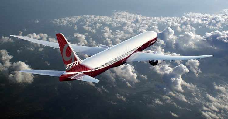 O principal concorrente do Boeing 777X é o Airbus A350 (Boeing)