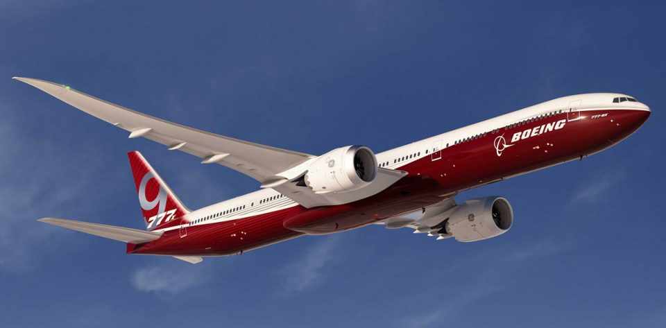 O novo Boeing 777-900X será o maior avião bi-motor do mundo (Foto - Boeing)