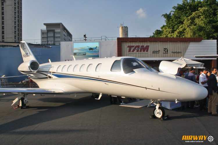 Outro avião tradicional da Bombardier, o Lerjet Citation CJ3; o jatinho custa cerca de US$ 11 milhões (Foto - Airway)