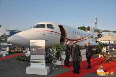 O Dassault Falcon é um dos maiores jatos executivos da Labace, com capacidade para até 18 passageiros (Foto - Airway)