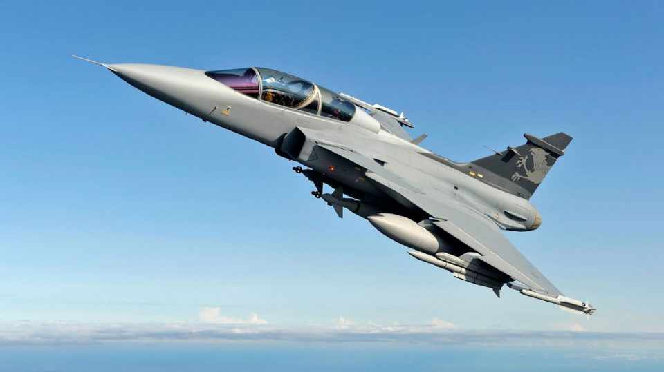 O Gripen NG ainda está em fase de testes na Suécia (Flygvapnet)