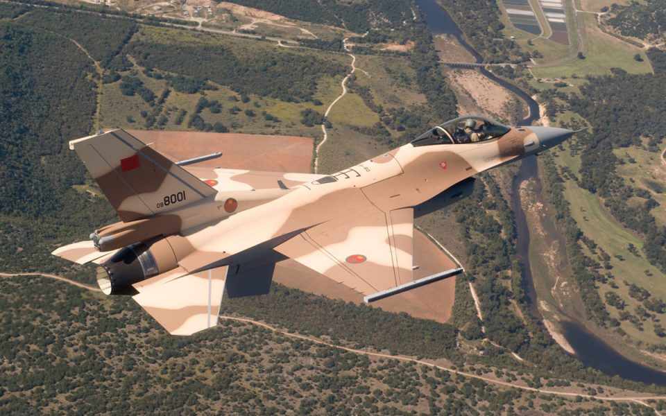 As forças militares do Marrocos contam com caças-bombardeiro Lockheed F-16 (Divulgação)