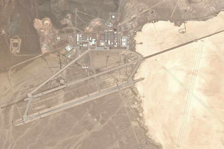 A famosa 'Área 51', base aérea secreta dos Estados Unidos no estado de Nevada