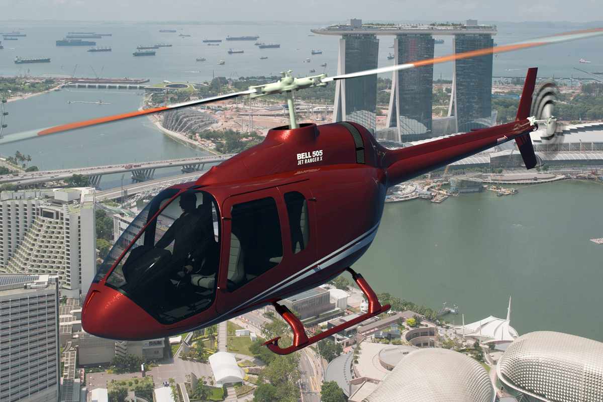 O Bell 505 Jet Ranger X tem autonomia para voar por 650 km (Bell)