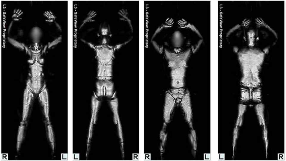 O scanner corporal usado nos EUA e Reino Unido consegue ver por baixo das roupas dos passageiros (Divulgação)