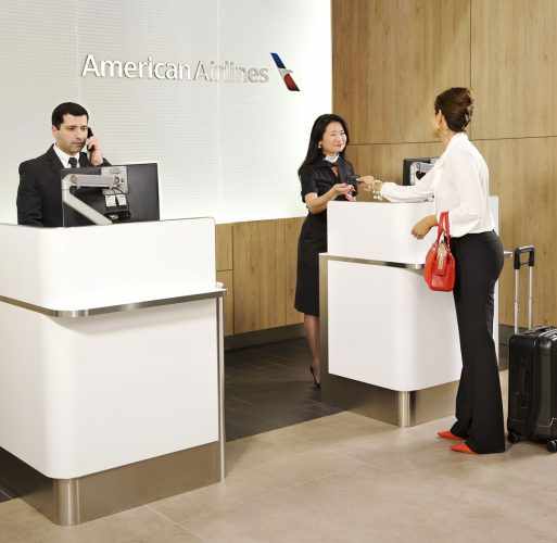 O "Admirals Club Lounge" fica localizado no novo terminal T3, em GRU (American Airlines)