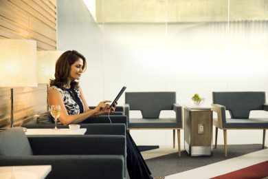 O lounge da American Airlines tem wi-fi gratuito (American Airlines)