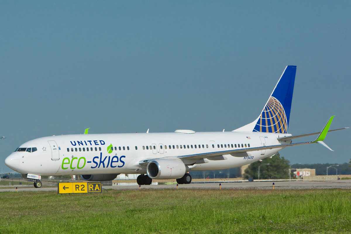 Os 737 da United utilizam 30% de biocombustível na rota Los Angeles - São Francisco (United)