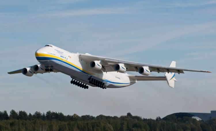 O Antonov AN-225 pode transportar até 300 toneladas de cargas (Divulgação)