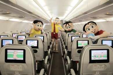 O sistema de entretenimento do avião tem episódios do desenho animado da Turma da Mônica (Avianca)