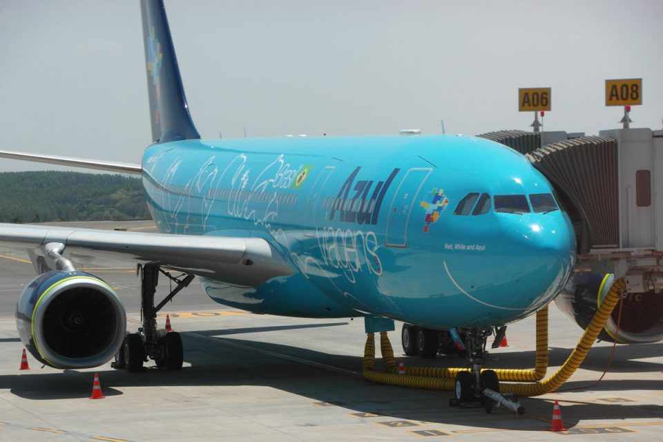 O primeiro A330 reformado da Azul vai voar entre Campinas e Miami (Thiago Vinholes)