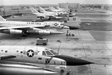 Durante 10 anos, os B-58 estavam sempre preparados para um guerra nuclear (USAF)