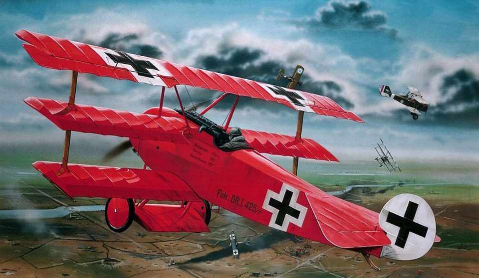 O Barão Vermelho abateu 82 aviões em dois anos de combates (Revell)