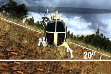 Com as pernas robóticas, os helicópteros podem pousar em terrenos íngremes (DARPA)