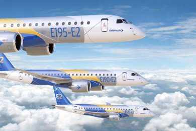 A Embraer já acumula mais de 600 pedidos por jatos da nova geração (Embraer)