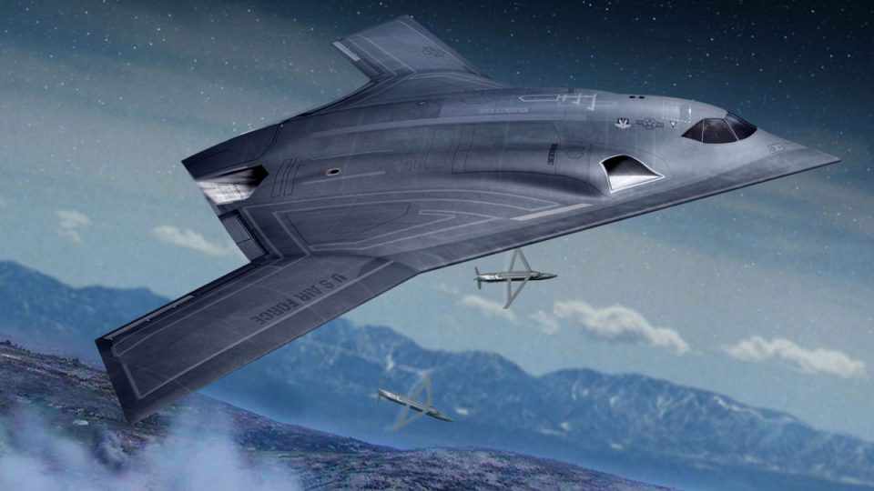 Concepção artística do bombardeiro stealth proposto pela Northrop Grumman (Divulgação)