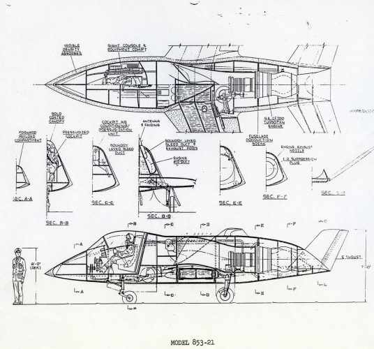 Raio-X do Quiet Bird (Boeing)