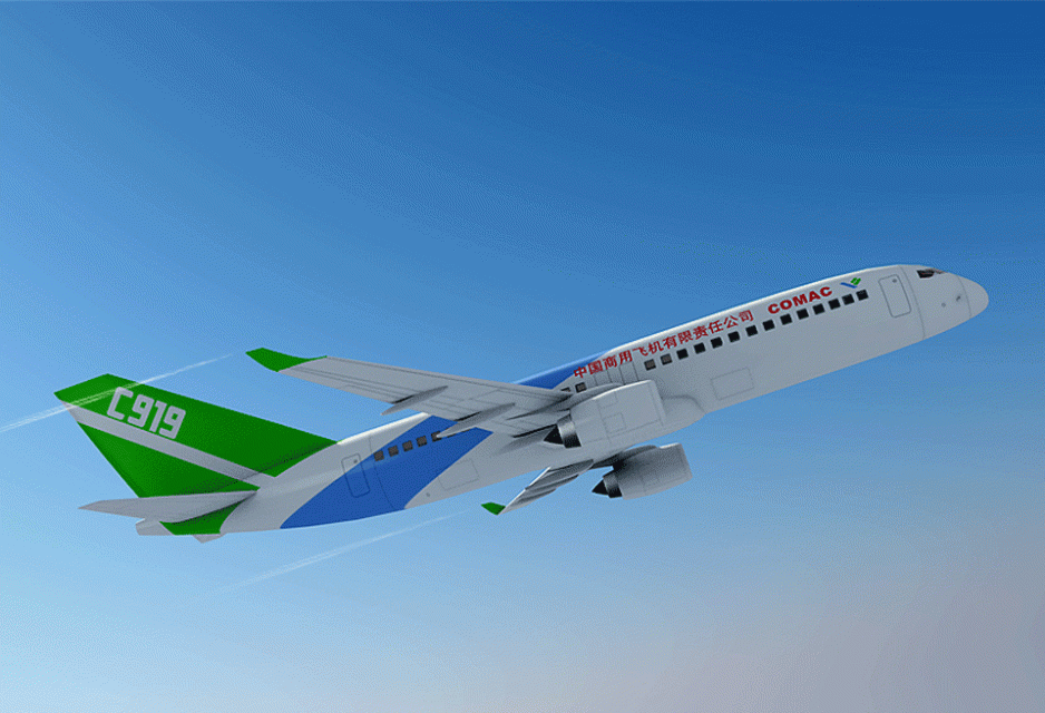 O C919 terá capacidade para transportar até 168 passageiros (COMAC)