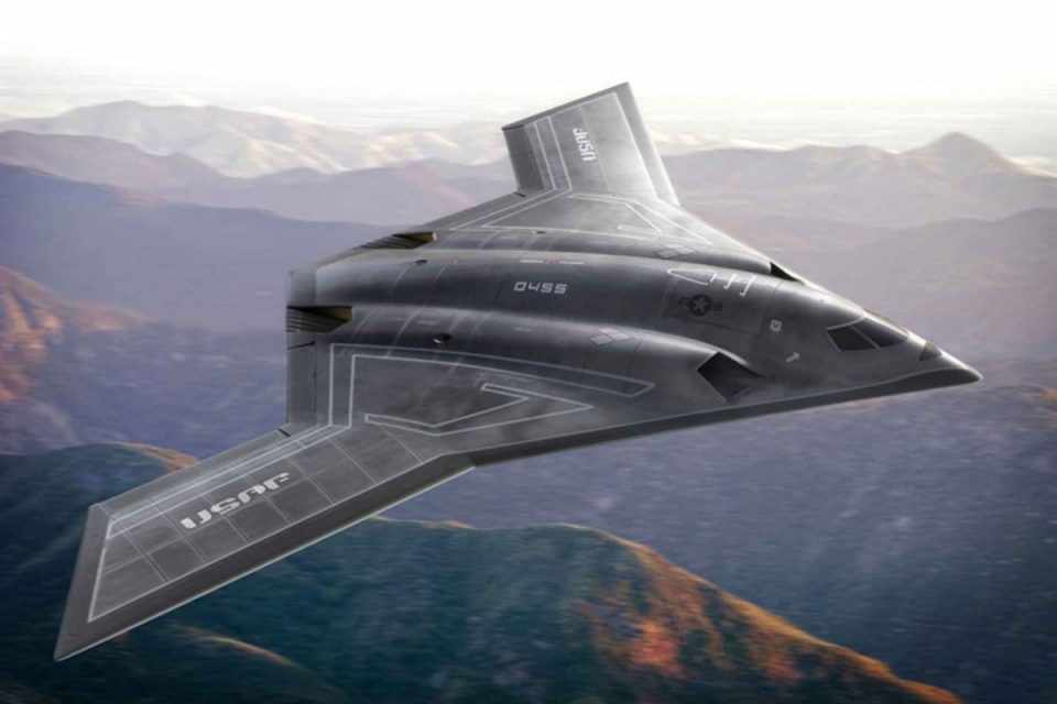 Representação artística do novo bombardeiro invisível dos EUA, previsto para 2020 (Northrop Grumman)