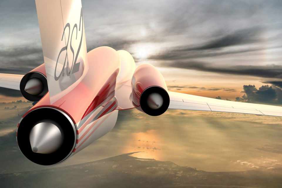 Os três motores em potência máxima levarão a aeronave a mais de 1.800 km/h (Aerion)
